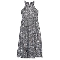 Speechless Girls' Sleeveless Lurex Knit Maxi Length Party Dress