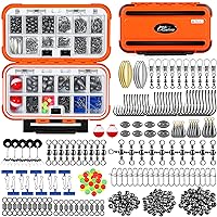 253/397pcs Fishing Accessories Kit, Fishing Tackle Box with Tackle Included, Fishing Hooks, Fishing Weights Sinkers, Spinner Blade, Fishing Gear for Bass, Bluegill, Crappie, Fishing