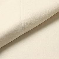 Superior Flannel Cotton Bed Sheet Set, Set Includes: One Flat Sheet, One Fitted Sheet and One Pillowcase, Breathable, Modern Solid Classic, Twin XL, Ivory
