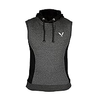 XXR Tempo Sleeveless Hoodie Top Hoodies Hooded Sweat Shirt Gilet Gym Clothing Running Jogging Exercise Fitness Casual All Weather Cotton Fleece Sports Wear Boxing MMA