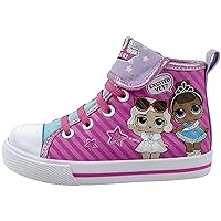 L.O.L. Surprise! Girls Shoe, Miss Baby and Leading Baby Hi Top Sneaker, Pink White, Little Kid/Big Kid Size 7 to 3