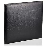 Pioneer Leatherette Postbound Album, 12-Inch-by-12-Inch, Black