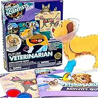 Future Veterinarian Career Kit, 10+ Activities, Includes Interactive Learning Guide, Foam Dog, & Secret Message Viewers, Animal Science Kits for Kids, Gifts, STEM Learning