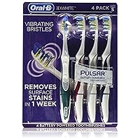 Oral B 3D White Luxe 4 Pack Pulsar Battery Powered Toothbrushes