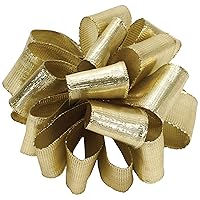 Offray Wired Edge Metalique Craft Ribbon, 1-1/2-Inch Wide by 25-Yard Spool, Metallic Gold
