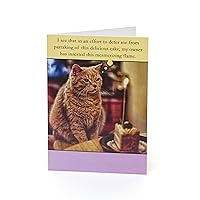 Funny Cat Birthday Cake Birthday Card