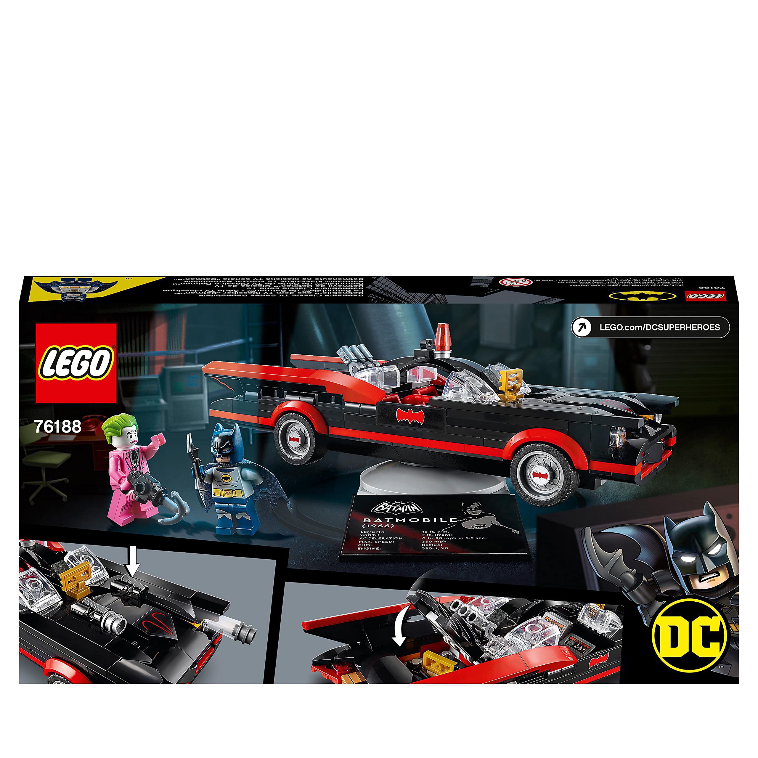 Lego DC Batman: Batman Classic TV Series Batmobile 76188 Building Toy (345 Pieces)