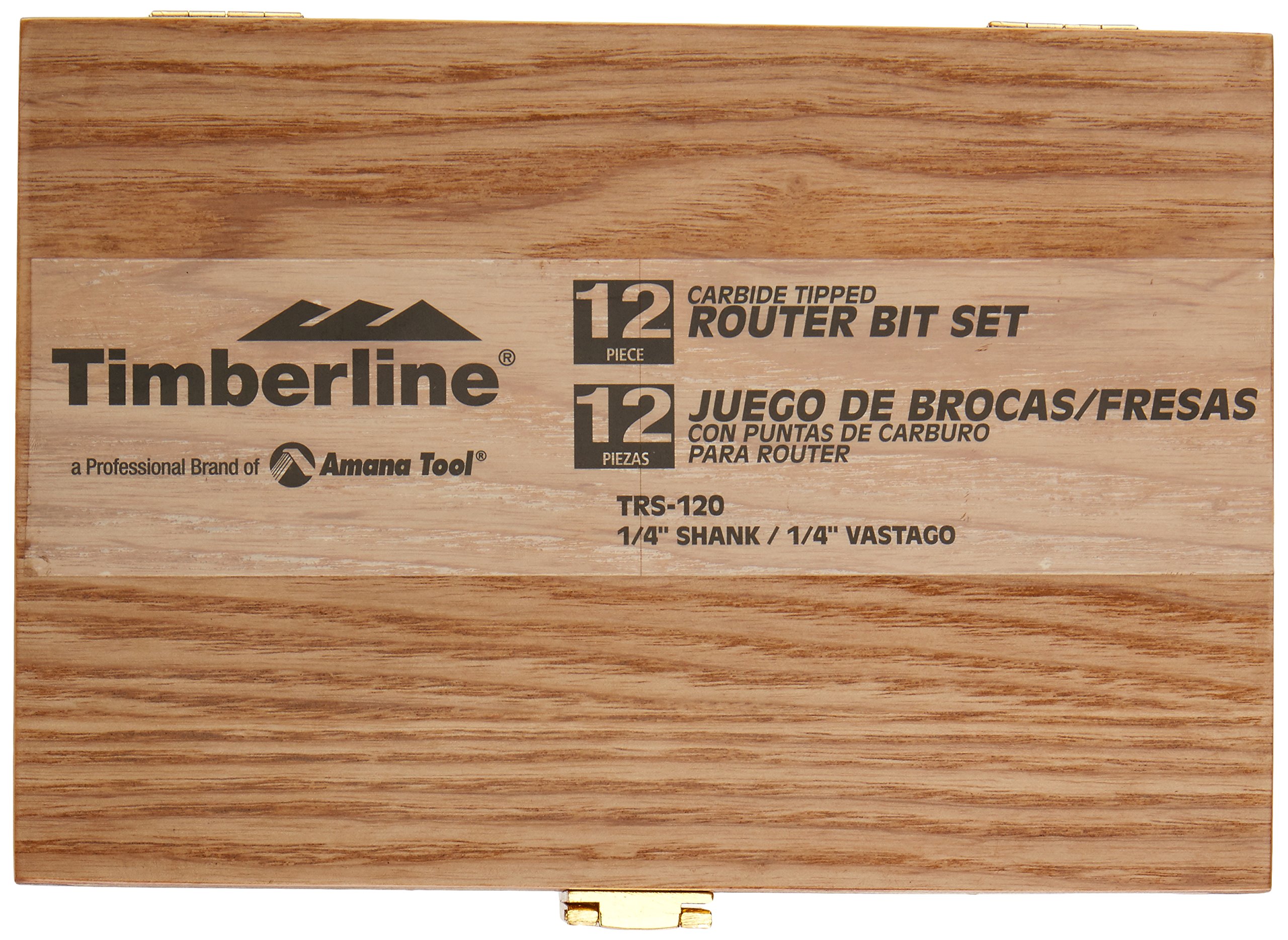 Timberline TRS-120 All Purpose 1/4-Inch Shank Router Bit Set, 12-Piece
