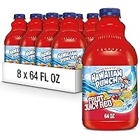Hawaiian Punch Fruit Juicy Red Fruit Juice Drink, 64 Fl Oz Bottle (Pack Of 8), Caffeine-free, Carbonation-free, Gluten-free, Excellent Source Of Vitamin C, Less Than 100 Calories