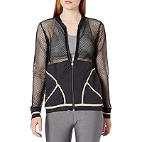 Luli Fama Women's Fishnet Bomber Jacket