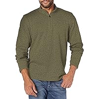 Wrangler Authentics mens Long Sleeve Fleece Quarter-Zip Sweater