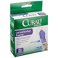 CURAD Child Arm Cast and Bandage Protectors, Water Resistant, Reusable, Ideal for Shower and Bath