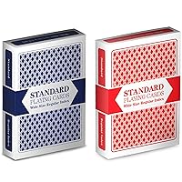 Standard Plastic Coated Poker Playing Cards - 2 Decks!
