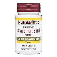 Grapefruit Seed Extract Tablets 125mg, 100 Count | Premium Grade GSE with Bioflavonoids | Potent Immune & Overall Health Support | Easy to Swallow | Vegan, Gluten Free, Non-GMO
