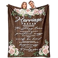 Wedding Gifts for Couples 2024, Bridal Shower Gifts for Bride to Be, Anniversary/Wedding/Engagement Gifts for Couple, Wedding Gifts for Newlyweds, Marriage Prayer Fleece Blankets 60x50