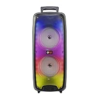 QFX LMS-66 TWS Bluetooth Rechargeable Portable Speaker with Dual 6.5