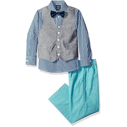 Nautica boys 4-piece Vest Set With Dress Shirt, Tie, Vest, and Pants