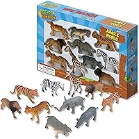 Nature Bound Toys - Jungle World Animals, Boxed Set with Ten Hand Painted Figurines (10 Piece Set), Ages 3+, Assorted