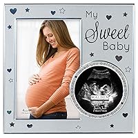 International Designs 5408-20 My Sweet Baby Ultrasound Photo Picture Frame, 4x6, Silver