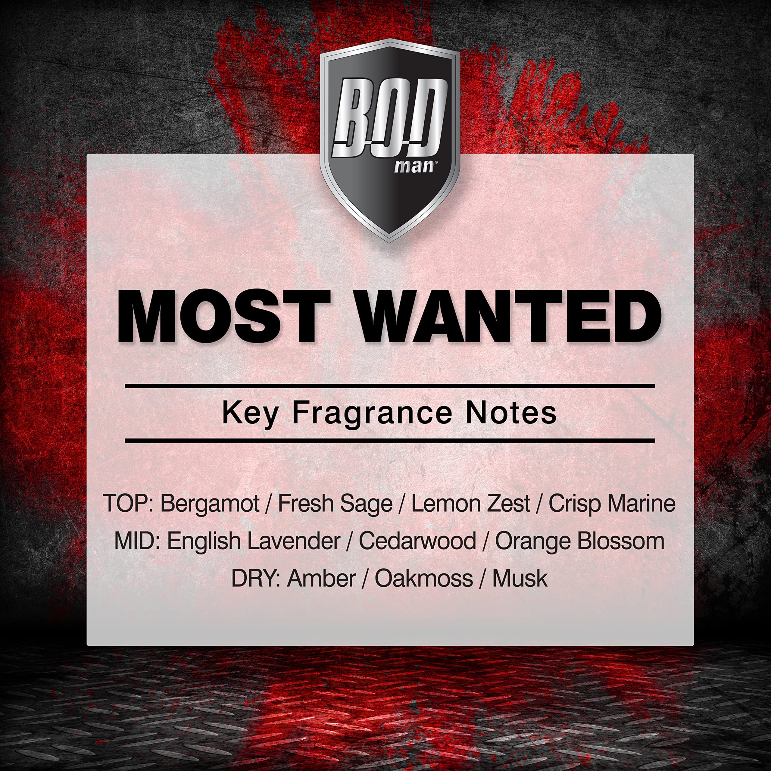 BOD man Fragrance Body Spray, Most Wanted, 8 fl oz