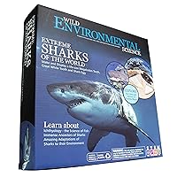 WILD ENVIRONMENTAL SCIENCE Extreme Sharks of the World - Science Craft Kit - Make Models, Dioramas and Study the Most Extreme Animals - For Ages 6+