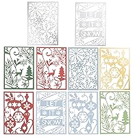 Martha Stewart Laser Cut Christmas Icons Paper Shapes, Multicolor