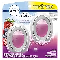 Febreze Odor-Eliminating Small Spaces Air Freshener, Wild Berries, 2Count