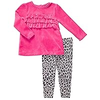Carter's Infant Two Piece Pant Set - Hot Pink-9 Months