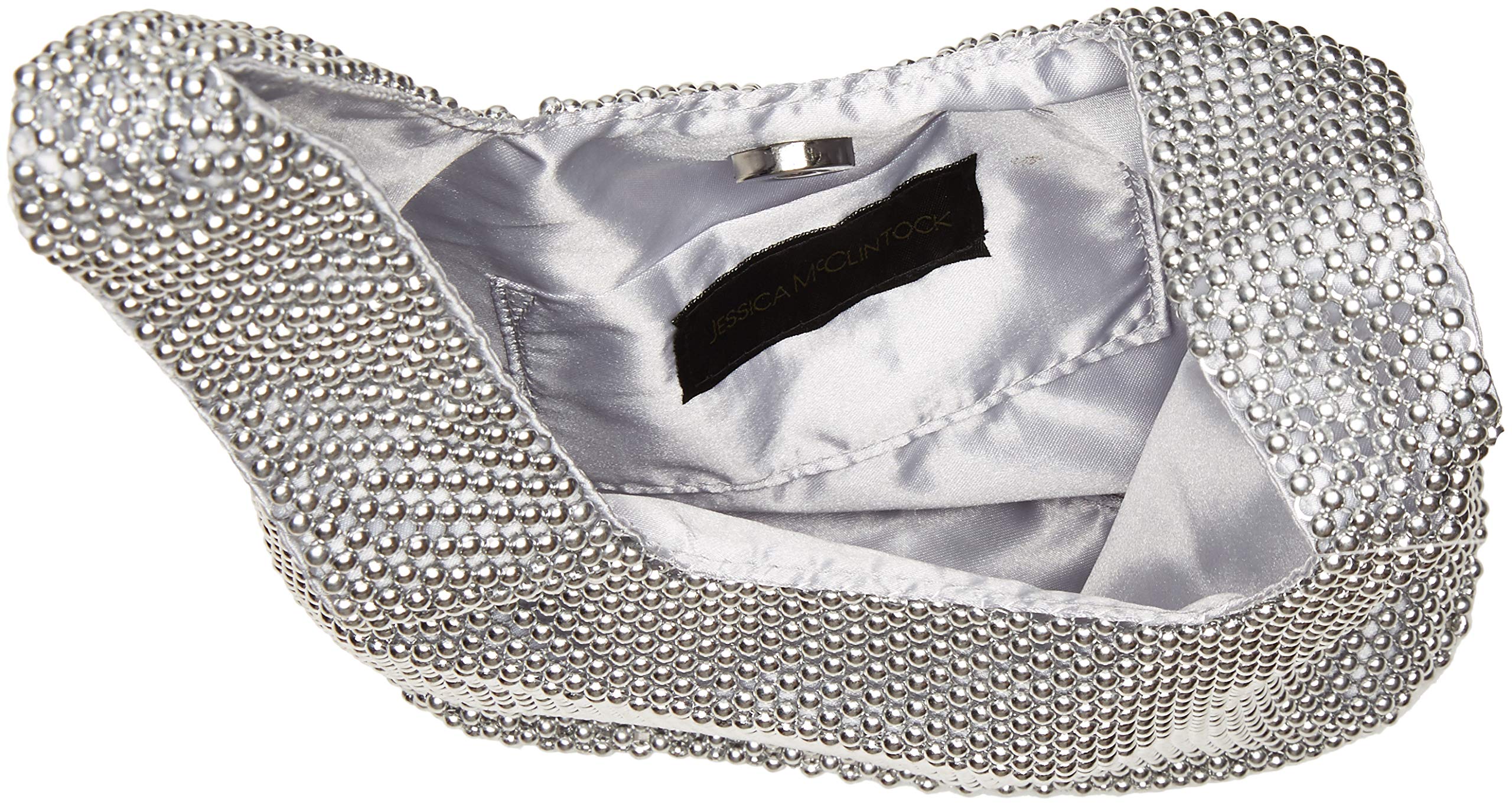 Jessica McClintock Womens Logan Mesh Pouch Evening Bag