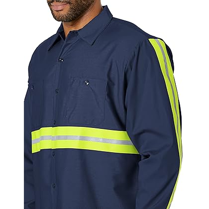 Red Kap Men's Industrial 2 Piece Lined Collar Work Shirt