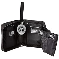ADC - 732-BK Multikuf 732 4-Cuff EMT Kit with 804 Portable Palm Aneroid Sphygmomanometer, Child, Small Adult, Adult and Large Adult Blood Pressure Cuffs (13-50 cm), Nylon Zipper Storage Case, Black