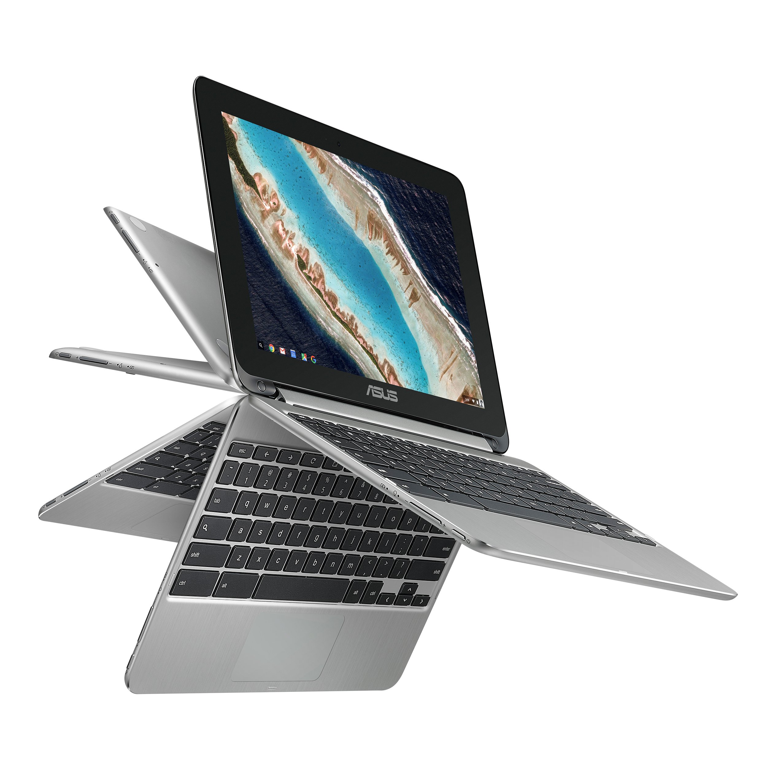 ASUS Chromebook Flip C101 2-In-1 Laptop- 10.1” 4-Way WXGA Touchscreen, Rockchip RK3399 Quad-Core Processor, 4GB RAM, 16GB Storage, All Metal Body, Lightweight, USB Type-C, Chrome OS- C101PA-DB02