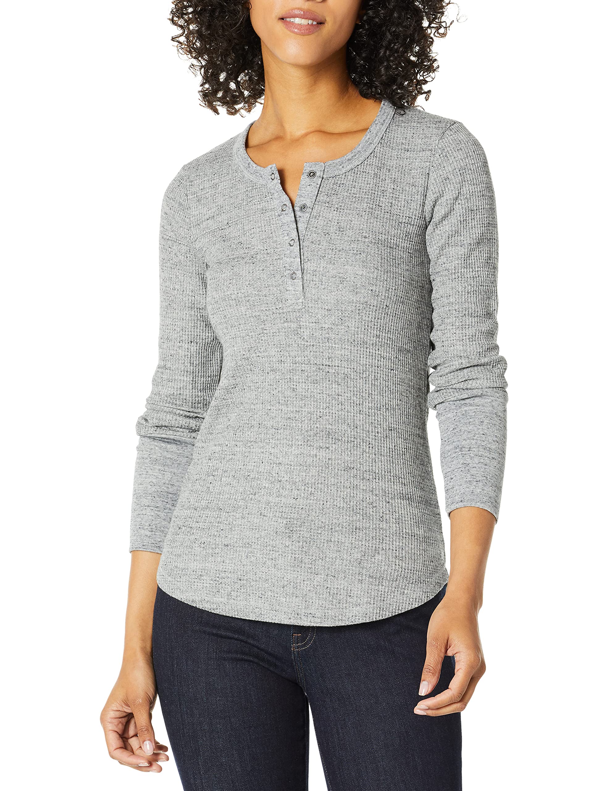 Splendid Women's Long Sleeve Thermal Henley Shirt