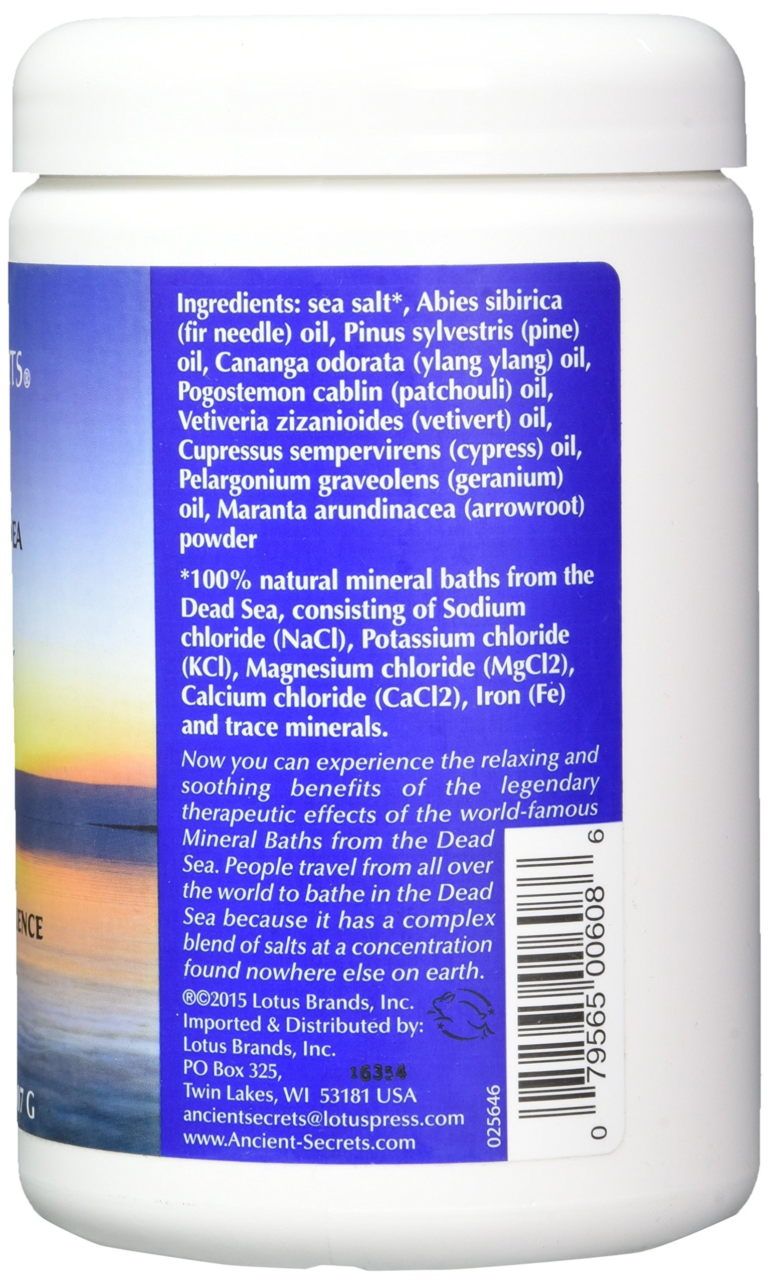 Ancient Secrets Aromatherapy Dead Sea Mineral Bath Salts, Pine Forest, 32 Ounce