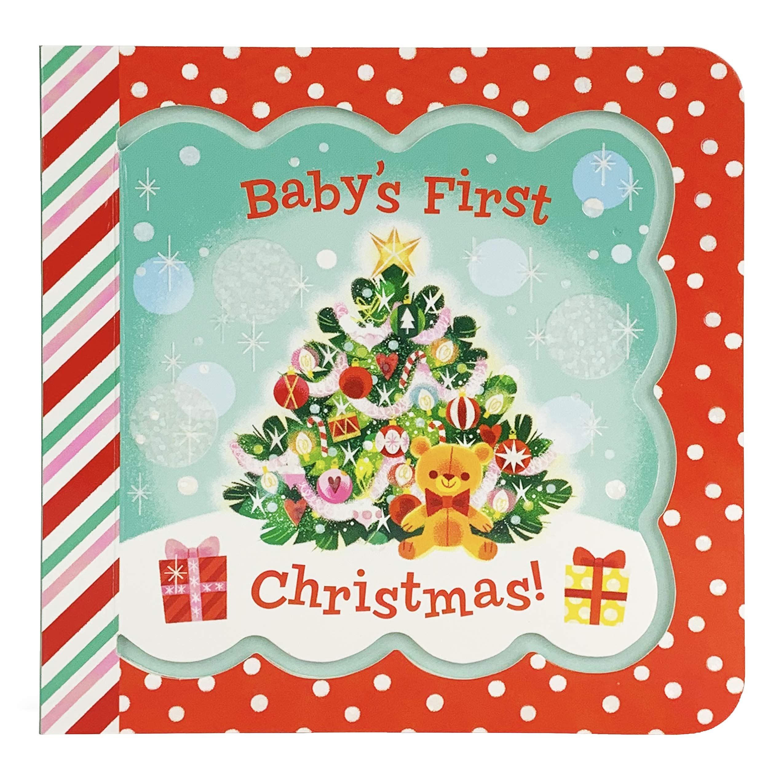 Baby's First Christmas Greeting Card Board Book (Includes Envelope and Foil Sticker) For Newborns, 0-12 Months (Little Bird Greetings Keepsake Book)