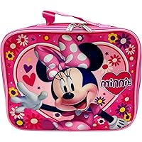 Disney/Marvel Licensed Kids Insulated Lunch Box (Minnie Mouse-Pink)