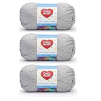 E746-9401 Red Heart Soft Baby Steps Yarn - Elephant (pack of 3)