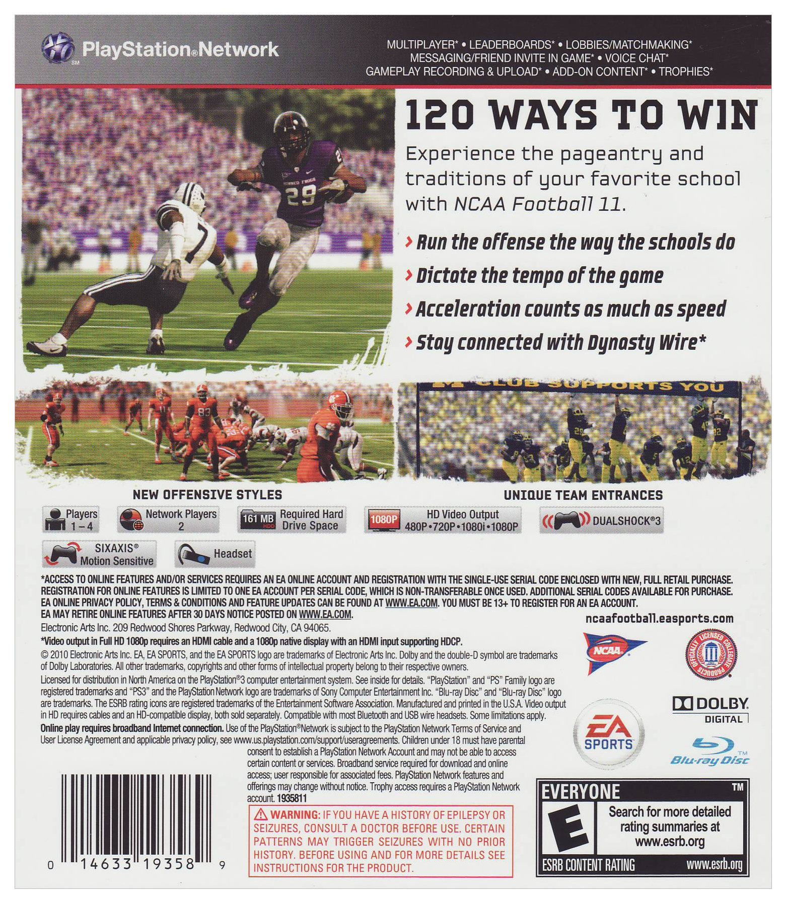 NCAA Football 11 - Playstation 3