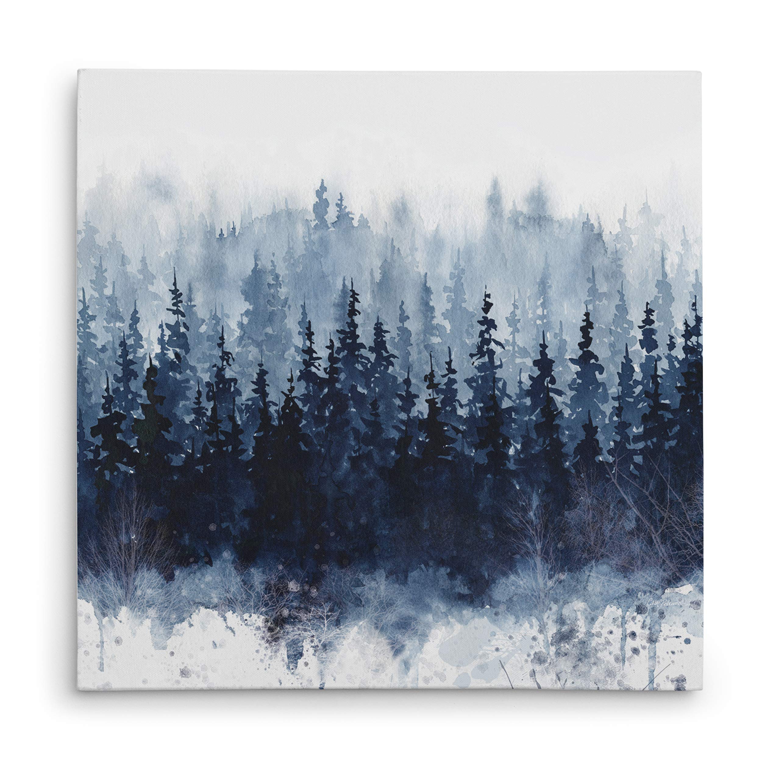WEXFORD HOME Indigo Forest Gallery Wrapped Canvas Wall Art, 32x32