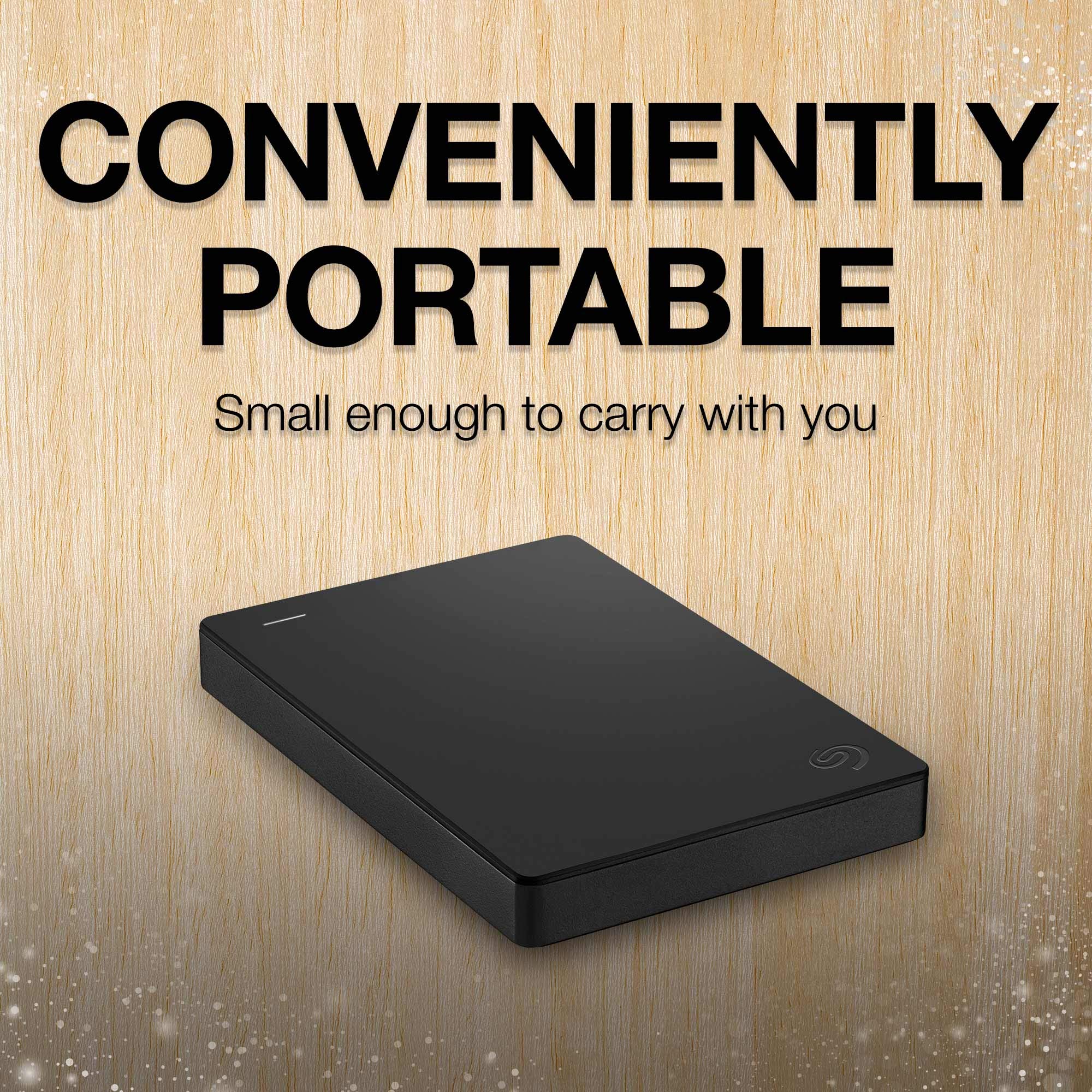 Seagate Portable 1TB External Hard Drive HDD – USB 3.0 for PC, Mac, PlayStation, & Xbox, 1-Year Rescue Service (STGX1000400) , Black