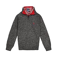 IZOD Boys' 2-piece Sweater Set With Long Sleeve Collared Button-down Dress Shirt