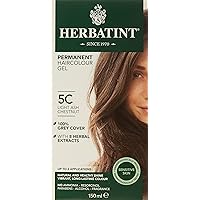 150 ml Number 5C Light Ash Chestnut Permanent Herbal Hair Colour Gel by Herbatint