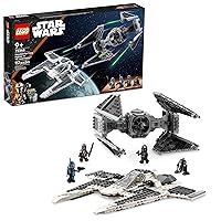 LEGO Star Wars Mandalorian Fang Fighter vs. TIE Interceptor 75348 Building Toy Set, Perfect Star Wars Gift for Fans Aged 9 and Up; with 3 Characters Including The Mandalorian