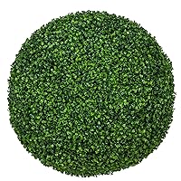 AMZ-F1003-52-91 Boxwood Small Plastic Indoor Outdoor Round, 20.5 Inch Diameter, Green Artificial Plant