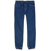 Nautica Boys' Pull-on Stretch Denim Jeans, 5-Pocket Style & Drawstring Closure