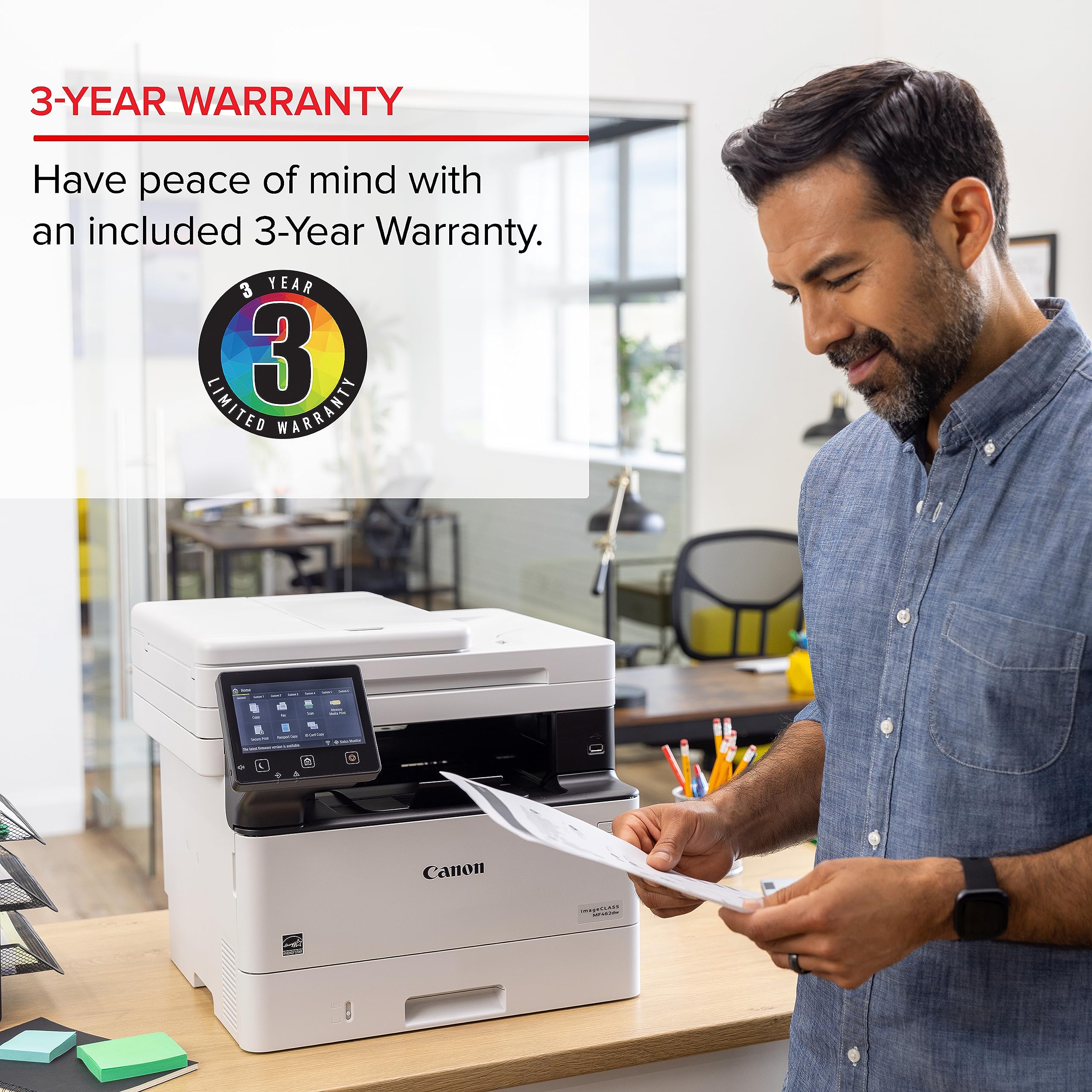 Canon imageCLASS MF462dw - All in One, Wireless, Mobile Ready, Duplex Laser Printer with Expandable Paper Capacity and 3 Year Limited Warranty