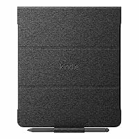 Amazon Kindle Scribe Fabric Folio Cover with Magnetic Attach, Sleek Protective Case - Black
