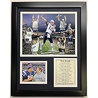 Legends Never Die NFL New England Patriots 2018 Super Bowl LIII Champions Framed Photo Collage, Tom Brady 6-Time Champ, 12
