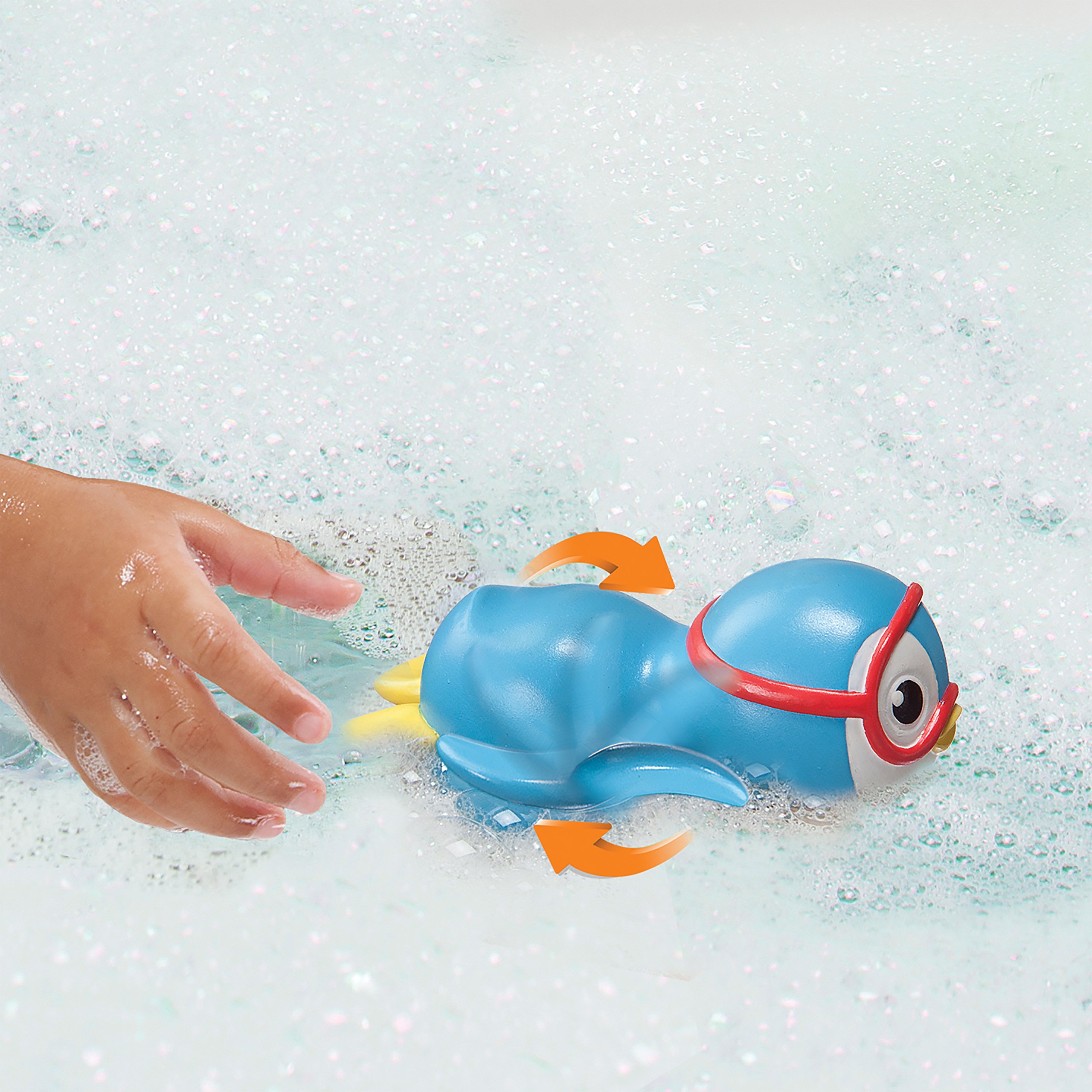 Munchkin® Wind Up Swimming Penguin Baby and Toddler Bath Toy, Blue