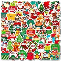 100 PCS Christmas Stickers,Cute Holiday Stickers for Kids Adults Teens,Cartoon Santa Claus Stickers for Water Bottle Laptop Skateboard Notebook